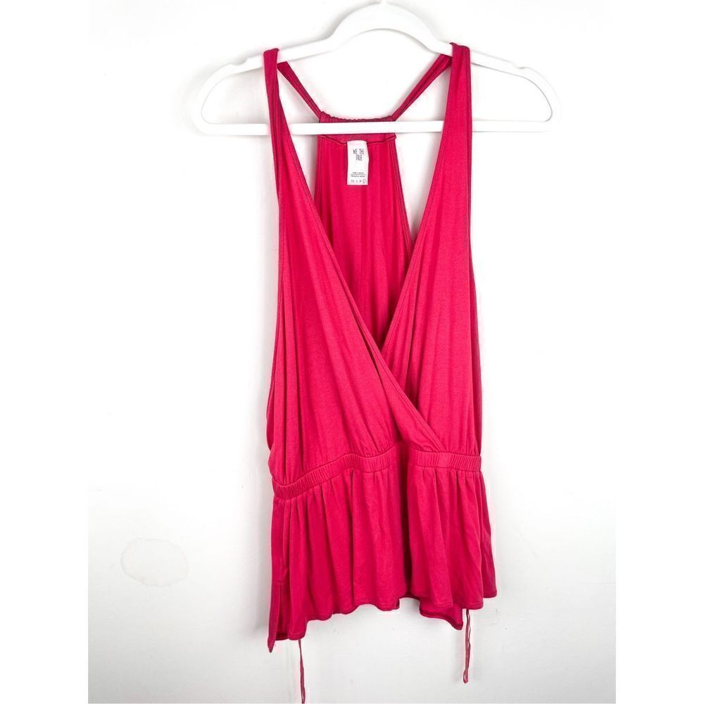 We The Free Peplum Jersey Pink Tank Blouse Size L - Picture 4 of 11
